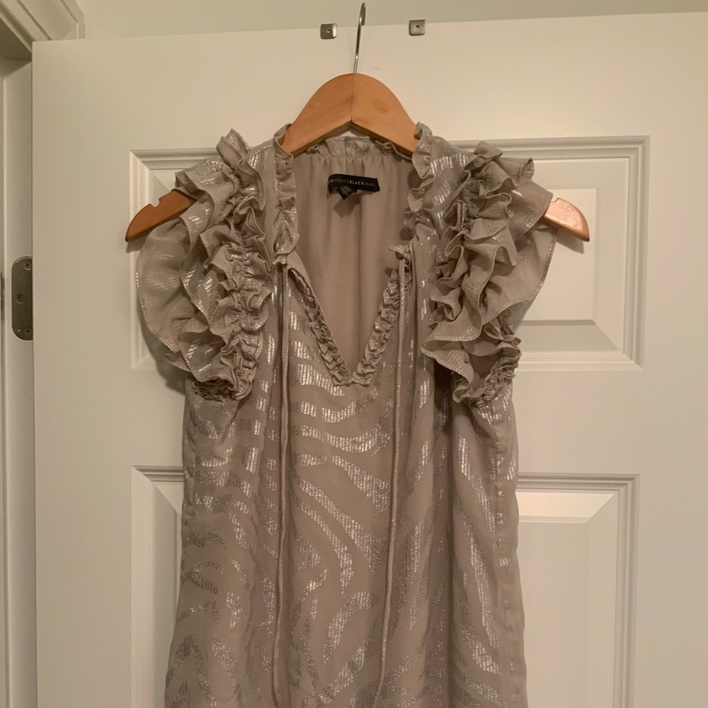 WHBM Ruffle Sleeve Blouse - Picture 2 of 2